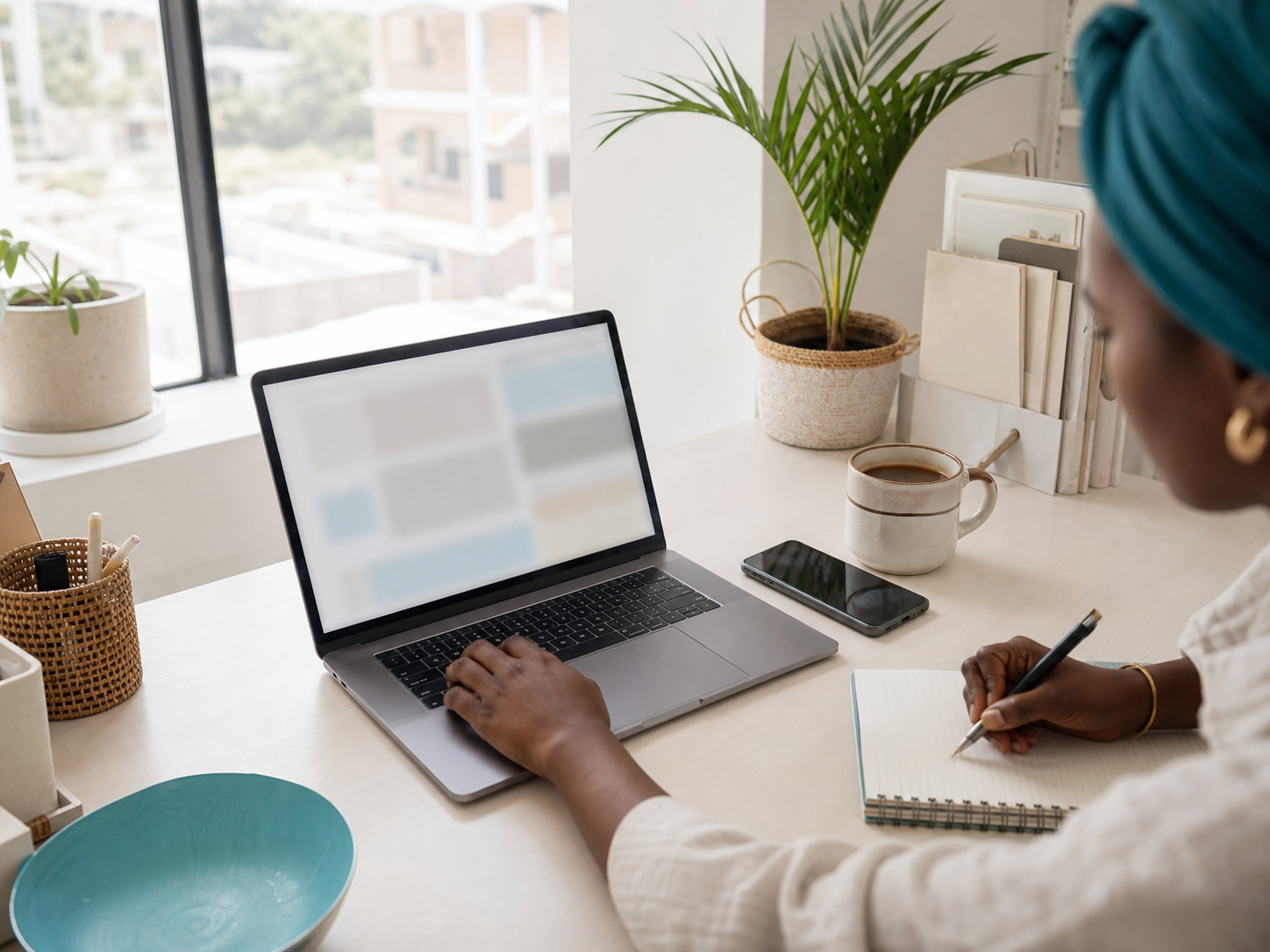 Business owner preparing an online shop